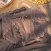 Bragas de Satén y Encaje de Lujo Ligero, Femeninas y Cómodas, Cintura Media-Alta, Sin Costuras, Transpirables, Amigables con la Piel, Jacquard, Deseo Puro, Braguitas de Talla Grande