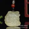 Sala de Estudo de Jade Afegão Leão Despertando Gato Porta-Canetas, Tigela de Tesouro, Ornamento Portátil Colecionável, Pequena Decoração de Mesa Venda por Atacado