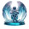 Adorno de Ángel Cruzado de Acrílico 2D Amazon Caliente Plegado Transfronterizo con Base, Hecho a Mano