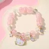 Pulseira Popular Hello Kitty Estilo TikTok Pulseira DIY Feita à Mão com Contas para Casais Presente para Melhor Amigo ou Namorada