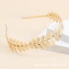 Versión coreana de diadema de hoja metálica parte superior craneal alta diseño de pequeña fragancia para mujer diadema popular europea y americana venta al por mayor transfronteriza Amazon