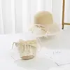 Novo chapéu de protetor solar infantil chapéu de palha de verão para meninas chapéu de sol para bebê menina chapéu de praia com renda estilo western chapéu fresco atacado