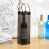 Bolsa de Mano Transparente para Vino Tinto Empaque Individual o Doble Bolsa para Vino Negra de Alta Gama Bolsa de Mano para Regalo de Licores Vino