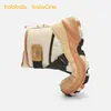 Balabala Calçados Infantis Botas Esportivas Infantis para Meninos e Meninas Cano Alto Acolchoado Forrado com Lã Botas de Inverno 2025 Antiderrapante Tendência para Exterior