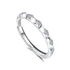 Anillos de Pareja S925 de Plata para Larga Distancia, Lujo Ligero, Diseño Original Simple, Anillos de Pareja Abiertos para Hombres y Mujeres