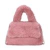 Bolso de peluche 2025 para mujer, estilo coreano, moderno, sencillo, bandolera con cadena de perlas, bandolera portátil