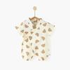 Ropa de bebé de verano fina de algodón puro para bebé, ropa de liebre de manga corta para salir, mono de gasa para recién nacido, aire acondicionado de verano