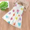 Vestido de Playa de Algodón y Seda Floral de Princesa para Niños 2026 Verano Nuevo Vestido de Tirantes para Bebé Ropa para el Hogar con Aire Acondicionado