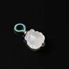 Ágata Natural Calcedonia Tallada Vaina de Semilla de Loto Estilo Cuerda Pixiu Cubo de Azúcar Cuenta Única Cuentas Sueltas Accesorios para Pulsera DIY