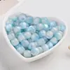 Cuentas Redondas de Brillo Fino de Doble Empalme con Gran Apertura, Cuentas Sueltas de Resina, Accesorios de Hilo de Cuentas Hechos a Mano para Botones de Traje de Baño
