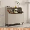 Armário de Chá de Madeira Maciça Aparador de Luxo Leve Armário Simples de Preparo Armário Lateral Integrado de Parede Armazenamento de Sala de Estar Armário Lateral Armário de Café
