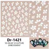 Redanco5D En relieve Popular Caricatura Pegatina para Uñas Concha Luz Flor Uña Estéreo Pegatina Dr1421