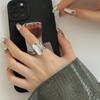 Anillo Ancho de Borde Irregular para Mujer, Superficie Lisa Geométrica, Nuevo Anillo Abierto, Estilo Ins Versátil Único para el Dedo Índice
