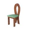 Silla de comedor retro francesa viento silencioso muebles antiguos B & B silla de tocador avanzada de sirena silla simple de madera maciza silla de sirena