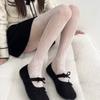 Medias de Tenis Vintage Sexys Tejido de Flores Huecas Sexy Flor Calcetines Finos Puros