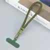 Cordão de Pulso Colorido Trançado para Celular com Clipe em T Anti-Perda Alça de Mão Fivela Rotativa Chaveiro Simples para Exterior