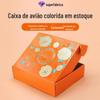 Caixa de presente de caqui caixa de embalagem de frutas dourando convexo de alta qualidade caixa de cor ondulada logística da caixa em estoque caixa de aeronaves coloridas