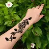 Pegatinas de Tatuaje de Enredadera de Rosas Verticales en Blanco y Negro, Impermeables y de Larga Duración, Pegatinas de Tatuaje Florales Vintage de Alta Gama para Brazos y Cintura