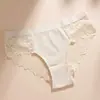 Calcinha Feminina em Tecido Jacquard de Algodão Puro, Cintura Baixa, Renda Grande, Respirável, Confortável, Sexy, Roupa Íntima para Meninas Jovens, Venda Direta do Fabricante