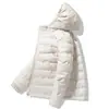 Jaqueta de Penas Camel HJCAMEL Masculina e Feminina Leve Outono e Inverno Quente Com Capuz Penas de Pato Casaco Feminino À Prova de Vento Inverno