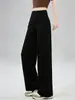 Calça de Yoga Feminina com Controle de Barriga, Perna Reta, Respirável, Caimento Solto, Esportiva Longa, Fitness Casual, Tamanho Grande