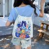 Bolsa de Lona para Mujer 2026 Modelo Nuevo Bolsa de Cuerda Multiusos Bolsa de Lona de Gran Capacidad Mochila Bolsa de Tela Linda Simple Venta al por Mayor