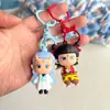 Nueva tendencia explosiva de pines de goma suave de PVC de dibujos animados, llavero, muñeco tridimensional, dos adornos colgantes, regalo