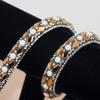 Semicírculo Drenante Pedrería Estéreo Al por Mayor Joyería DIY Diamante de Cristal Bolsas Accesorios Decorativos para Ropa Cordones de Zapatos Accesorios Calientes de Perforación