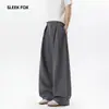 Calça casual de alfaiataria reta de alta qualidade, com drapeado simples estilo Hong Kong, masculina, outono 2026, versátil, alonga as pernas, moderna
