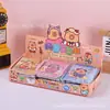 Nuevo Libro de Peluches de Dibujos Animados Dos en Uno Material para Colorear y Vestir Libro de Pegatinas Pintura Creativa para Pegar DIY Infantil