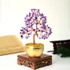 Ornamentos de Árvore da Fortuna com Pedras de Cristal Naturais, Pote das Cem Bênçãos, Tigela do Tesouro, Árvore de Cristal, Decoração de Mesa para Casa de Ano Novo Venda por Atacado