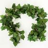Decoração de Videira Trepadeira de Rattan Artificial Folhas Falsas Folhas de Uva Folhas Verdes Tubo Teto Flores Falsas Rabanete Verde Atacado