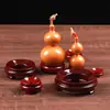 Calabaza Pequeña Natural Taibao Qi Mai Venta al por Mayor Artesanías de Madera Madera Maciza Bola de Cristal Wenwan Soporte para Calabaza Grande Base Roja
