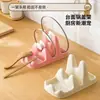 Estante de Doble Capa para Tapa de Olla y Tabla de Cortar de Lujo Ligero, Estante Transparente para Escurrir Espátulas y Cucharas en Encimera de Cocina, Estante de Almacenamiento para Tabla de Cortar