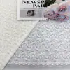 Tela de encaje elástico de nailon y spandex, Bordado de hilo grueso de flor de loto, Top hueco con tela de encaje sexy debajo