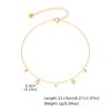 Acero Inoxidable Gota de Agua Incrustada Zircón Pulsera Tobillera Oro Mujer Acero Titanio Metal Accesorios de Moda Venta al por Mayor Br-934