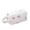 Bolsa Cosmética Portátil, Algodón Floral, Neceser para Productos de Cuidado de la Piel, Gran Capacidad para Monedas y Labiales, Bolsa de Almacenamiento para Toallas Sanitarias Menstruales