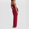 Traje de Moda Sexy de Verano para Mujer de Estilo Europeo y Americano Transfronterizo, Top de Tubo, Falda Larga, Set Delgado de Dos Piezas Más Vendido en Amazon