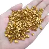 Arena Dorada, Arena Plateada, Oro Triturado, Grava Dorada, Manualidad de Decoración DIY, Carrillones de Viento Metálicos, Arena de Vidrio Dorada Electrochapada, Arroz de la Fortuna Dorado