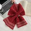 Cachecol Tricotado Vermelho para Mulheres 2025 Inverno Nova Moda Atmosfera Versátil Cashmere Aqueecido Espesso Cachecol Atacado
