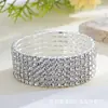 Pulsera Elástica de 4 mm Multihilo Full Diamond Exportación Venta al por Mayor Joyería de Diamante Transfronteriza Venta al por Mayor