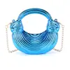 Bolso de Noche Nuevo de Metal 2026, Bolso de Mano Popular Plegado con Cadena, Bolso para Fiesta de Novia y Dama de Honor