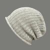 Gorro de Punto Rayado Delgado Transpirable Hueco de Celebridad de Internet Primavera y Verano Holgado para Circunferencia de Cabeza Grande Casual Versátil Apilado Jersey