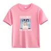 Comercio Exterior Americano Verano Pesado Color Sólido Estampado de Letras Algodón Manga Corta Camiseta Manga Media Ropa para Clase Padre-Hijo Ropa para Niños