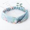 Accesorios para el Cabello Estilo Japonés y Coreano Diadema Cruzada Ancha con Estampado de Lunares Vintage Diadema de Cinta Dulce y Sencilla