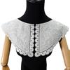 Cuello de Algodón Bordado Hecho a Mano por el Fabricante, Flor de Cuello, Agujero Recortado con Flor a Juego, Accesorios de Encaje de Cuello Falso de Algodón al Por Mayor