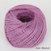 Cuerda de cáñamo de colores cuerda para manualidades DIY cuerda para embalaje hecho a mano decoración de cuerda de cáñamo florero funda para taza de arpillera venta al por mayor de fábrica
