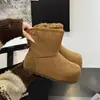 Nuevas botas de invierno para mujer 2026, con un lujoso diseño de estampado de leopardo, punta redonda, un estilo versátil de dos vías, un diseño plegable y una construcción cálida de algodón con forro de polar y suela gruesa
