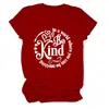 SÉ AMABLE EN UN MUNDO Camiseta casual de manga corta con cuello redondo para mujer Amazon eBay tienda independiente