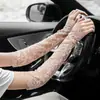 Cubierta de Brazo Largo de Seda de Hielo de Verano Novia Muñequera Delgada Dama Conducción Paseo Cubierta de Cicatriz Protección Solar Manga Falsa Venta al por Mayor